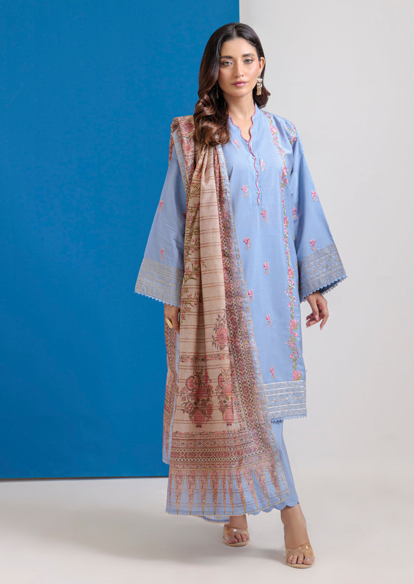Lavender-Cotton Silk-3 Piece (WPS25SE3021)