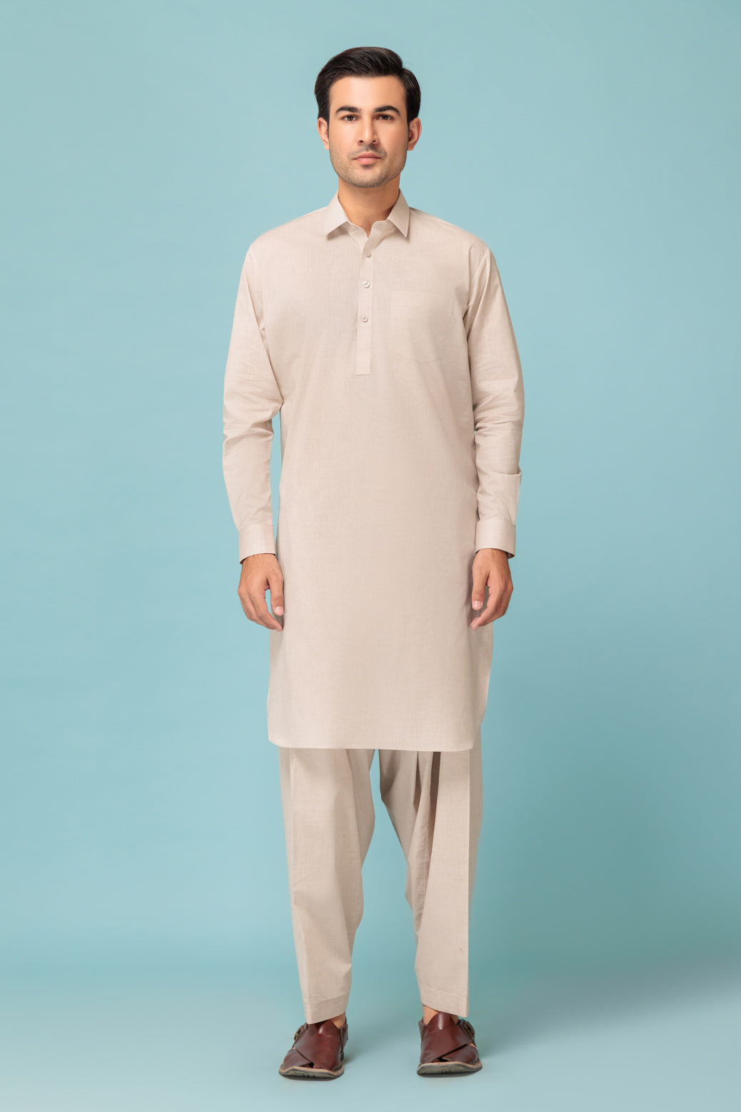 D-BLUE-YARN DYED-SHALWAR SUIT - (GSSB23-004)