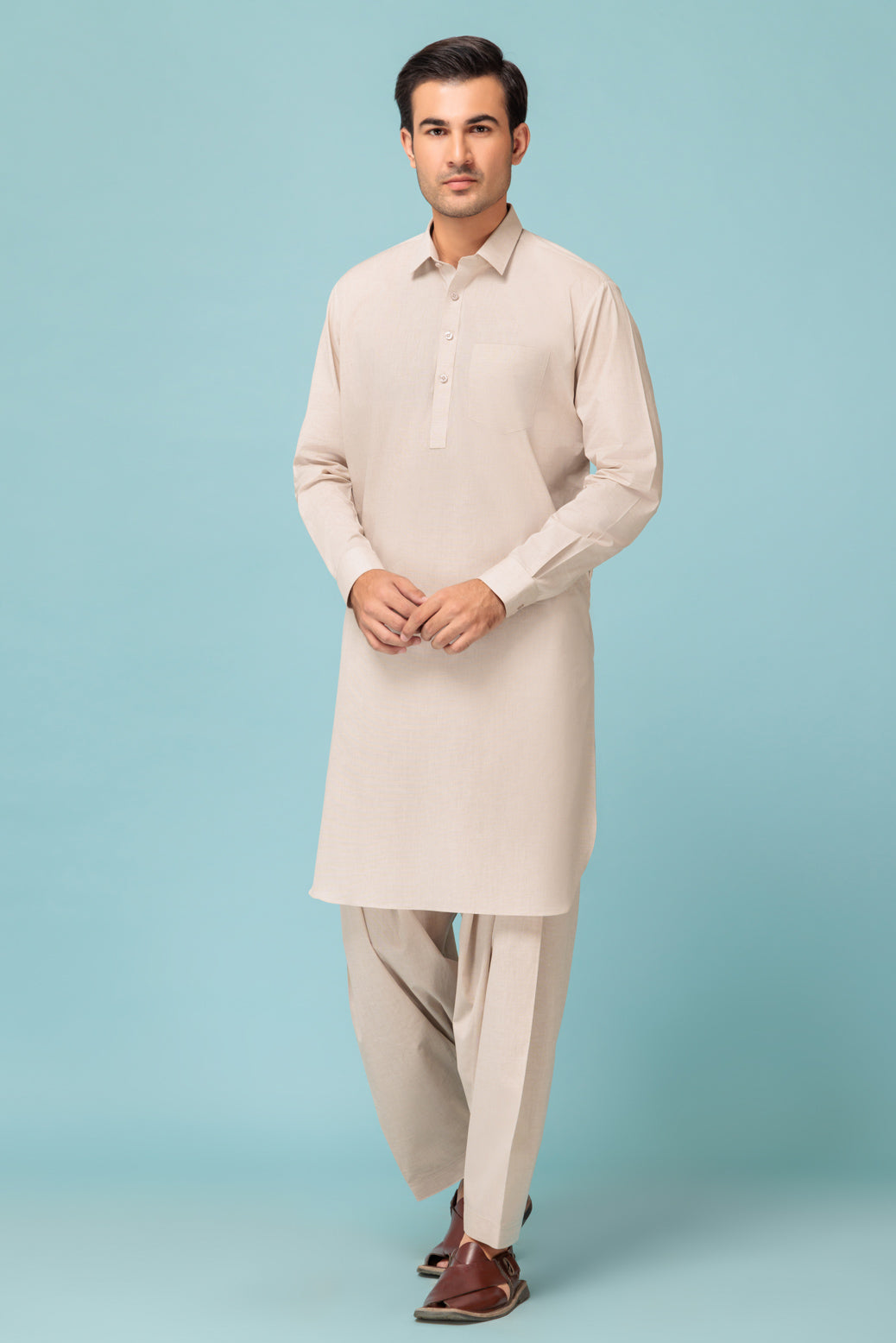 D-BLUE-YARN DYED-SHALWAR SUIT - (GSSB23-004)