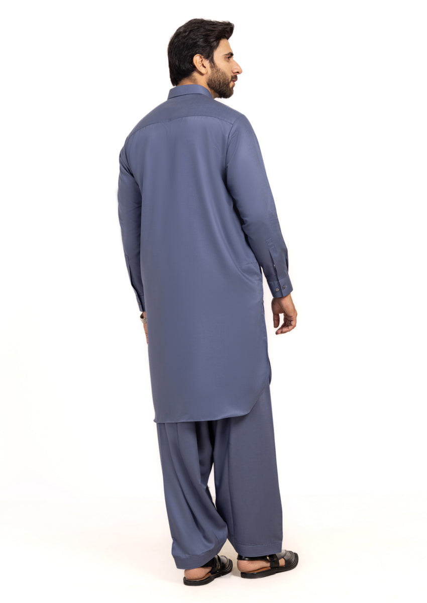 M-GREY-BLENDED-SHALWAR SUIT - (GSSW24-026)