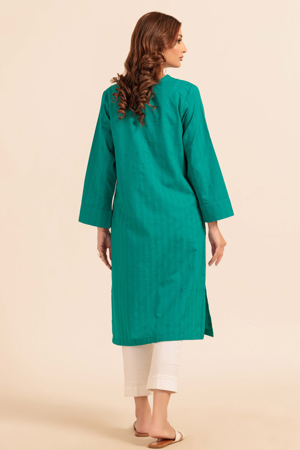 TEAL-JACQUARD-1 PIECE (PWS1241P06)