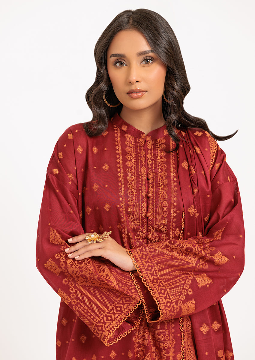 Red-Jacquard - 3 Piece (W25JD3124)