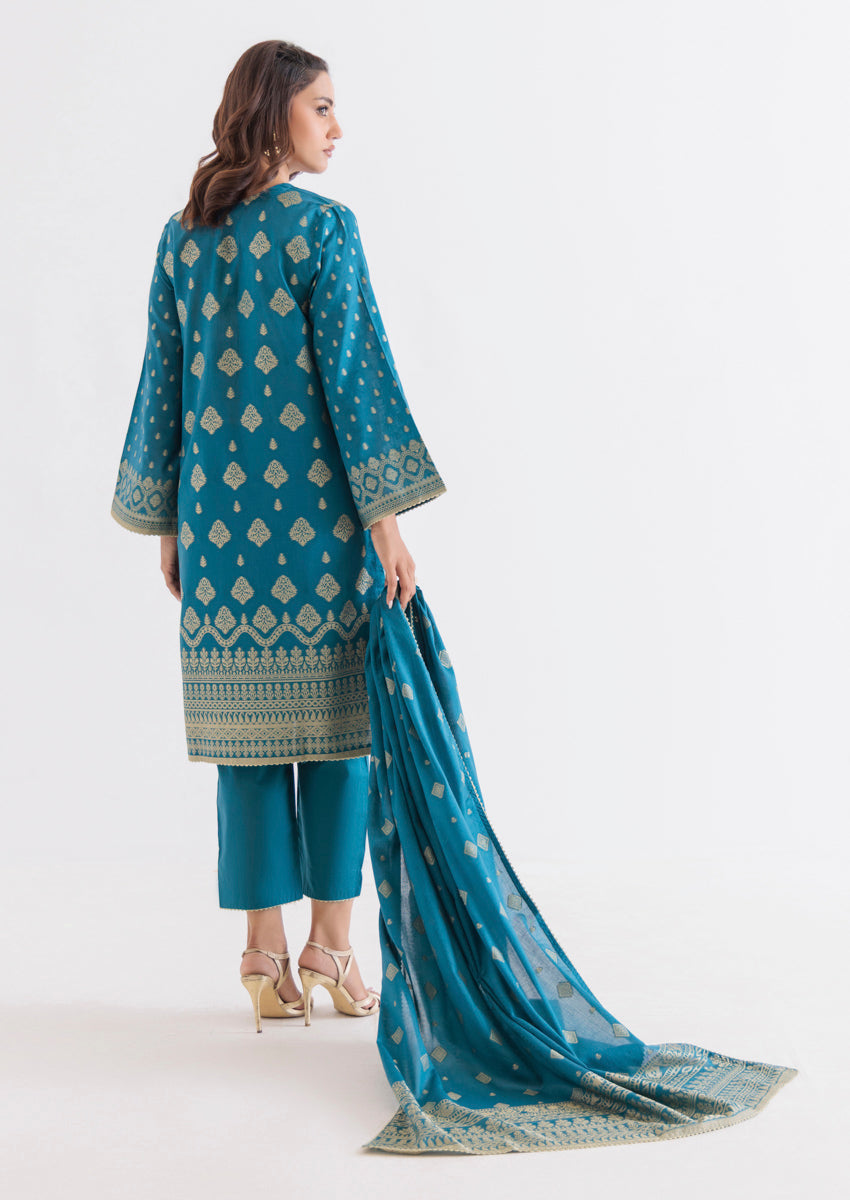 Teal-Jacquard-3 Piece (WPS25JD3007)