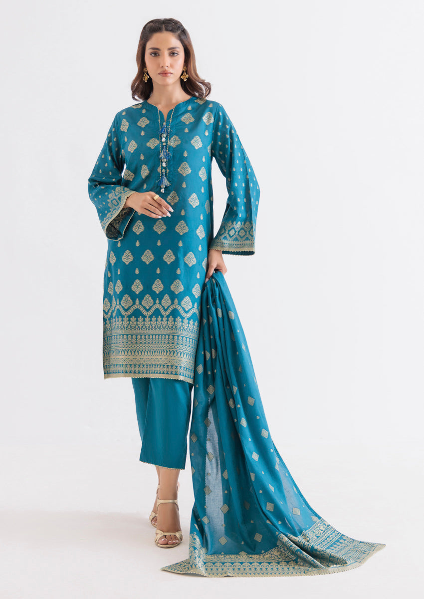 Teal-Jacquard-3 Piece (WPS25JD3007)