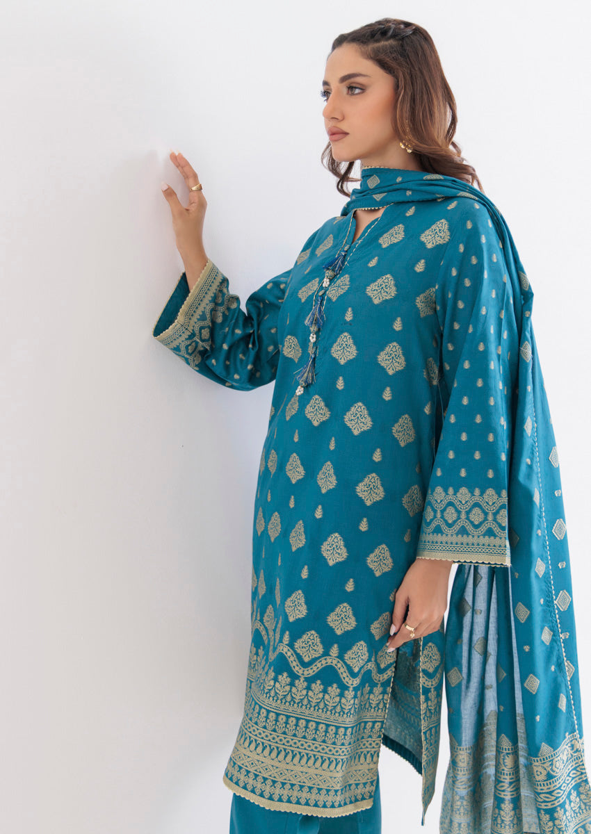Teal-Jacquard-3 Piece (WPS25JD3007)