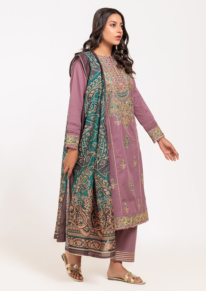 TEA-PINK-KHADDAR-3 PIECE (WS2243P46)