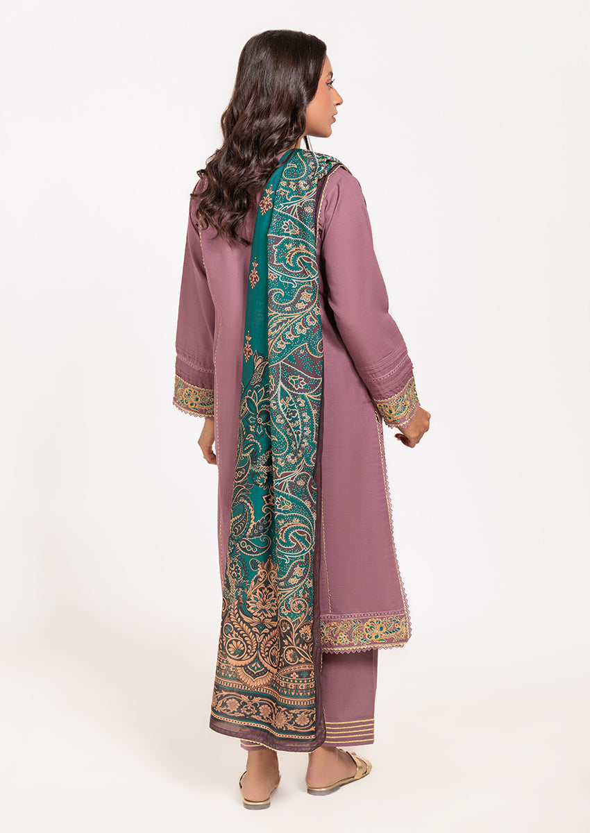 TEA-PINK-KHADDAR-3 PIECE (WS2243P46)