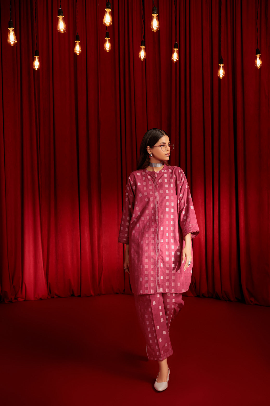 MAROON-JACQUARD-2 PIECE (WS7242P04)