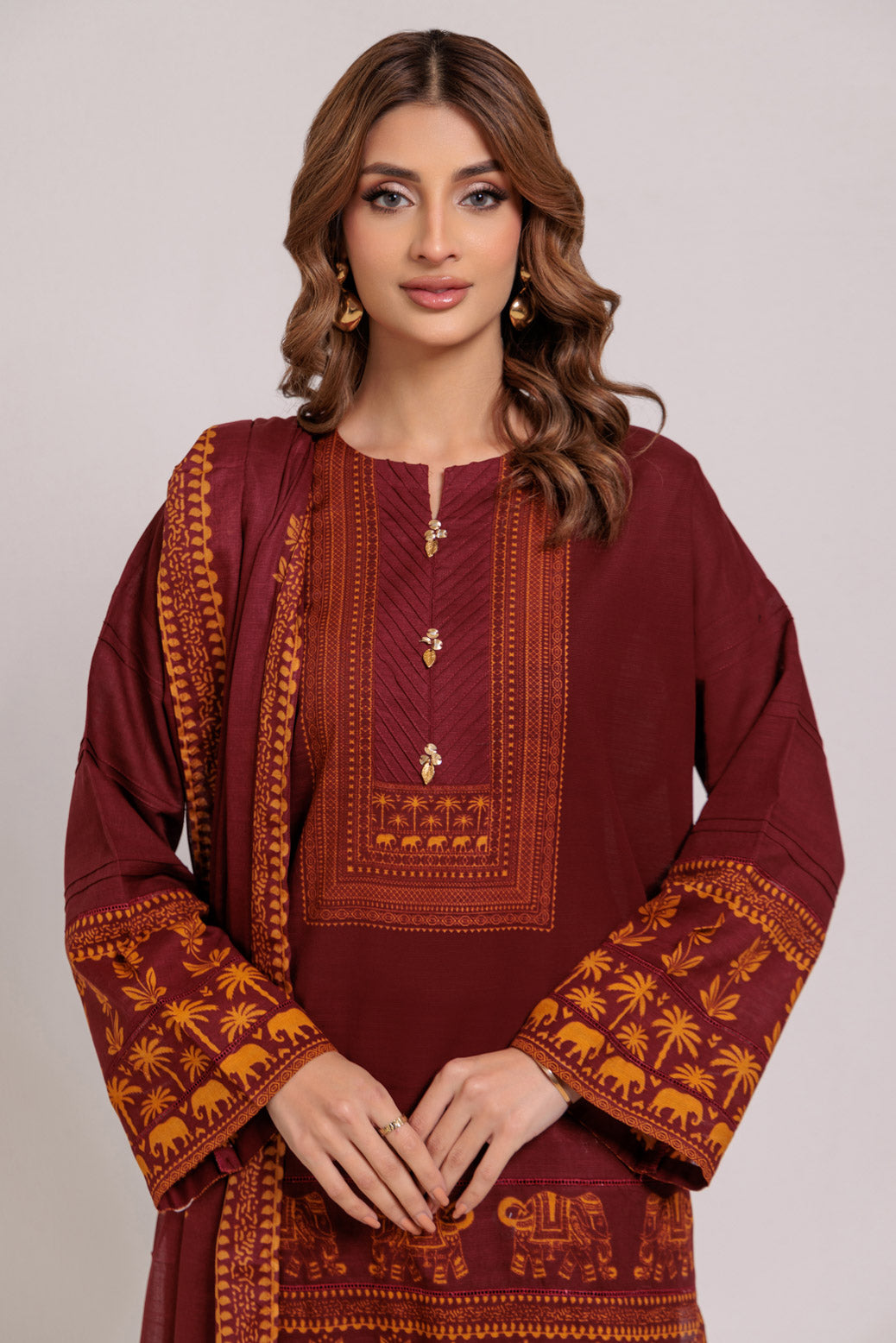 MAROON-CAMBRIC-3 PIECE (WS7243P14)