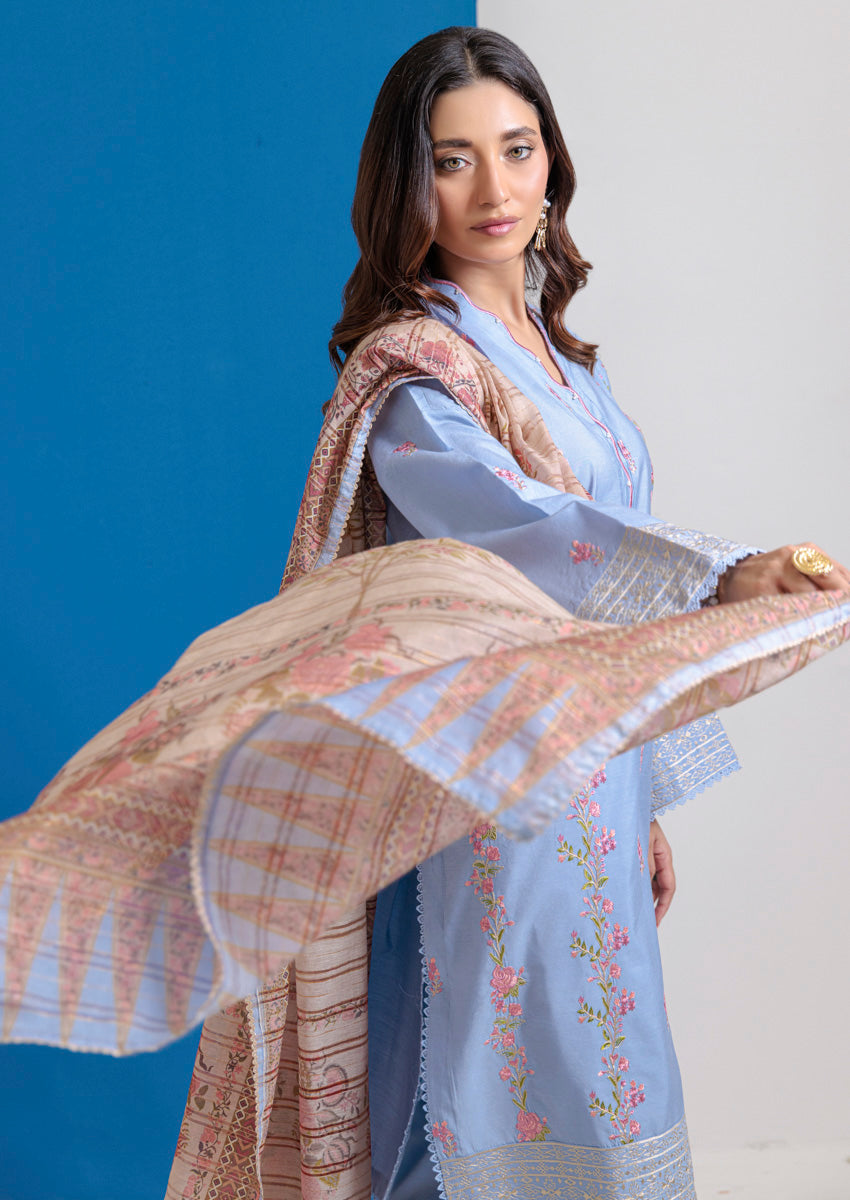 Lavender-Cotton Silk-3 Piece (WPS25SE3021)