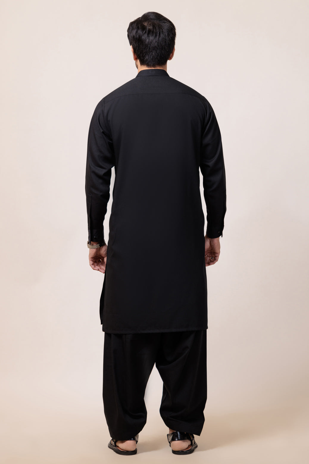 BLACK-BLENDED-KURTA SHALWAR - (KSRW24-020)