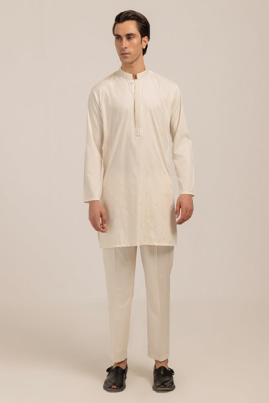 DOVE-BLENDED-KURTA TROUSER - (KSW24-002)