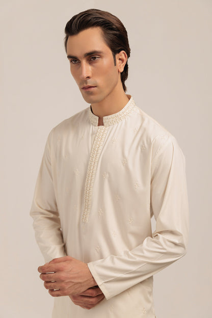 DOVE-BLENDED-KURTA TROUSER - (KSW24-002)