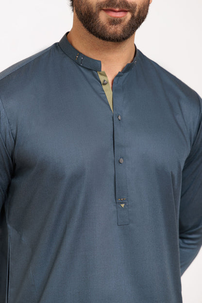 S-GREEN-BLENDED-KURTA TROUSER - (KSW24-029)