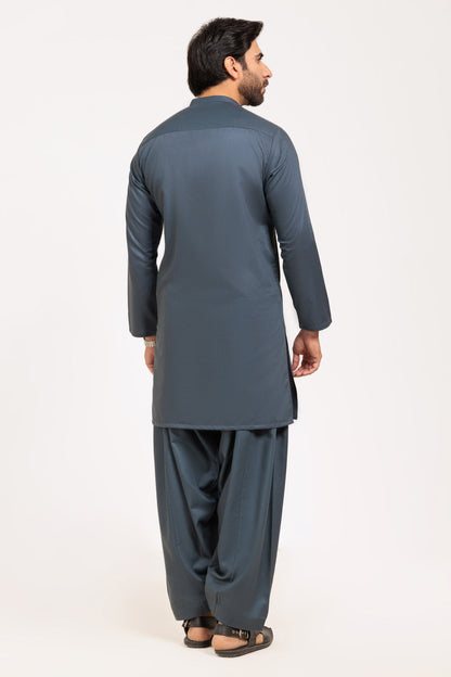 S-GREEN-BLENDED-KURTA TROUSER - (KSW24-029)