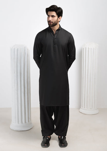 Black-Blended-Kurta Shalwar - (M25KSS1006)