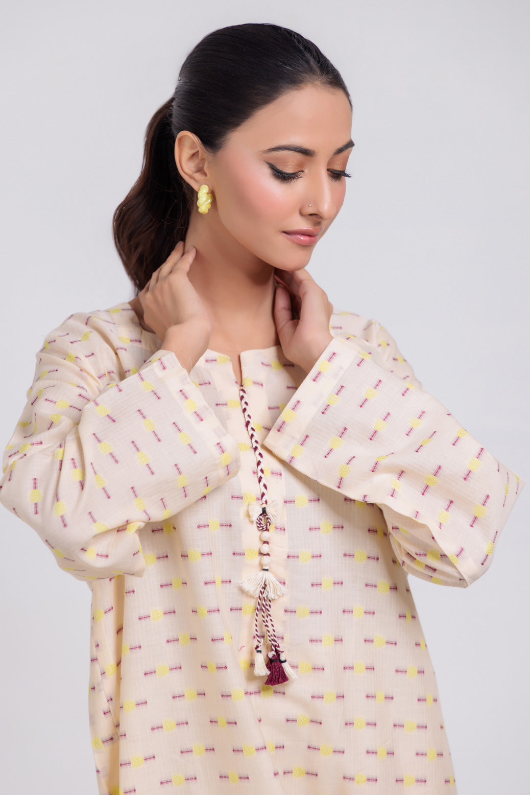 LIME-JACQUARD-1 PIECE (PWS2241P07)
