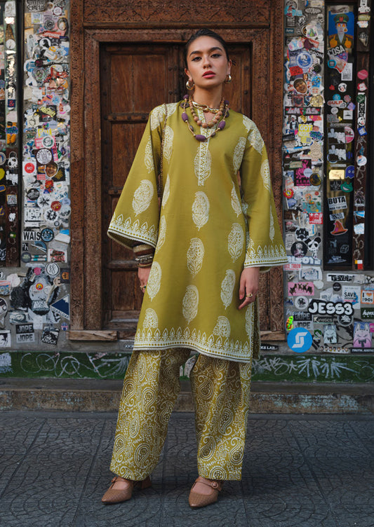 MUSTARD-LAWN-2 PIECE (W25P2010)
