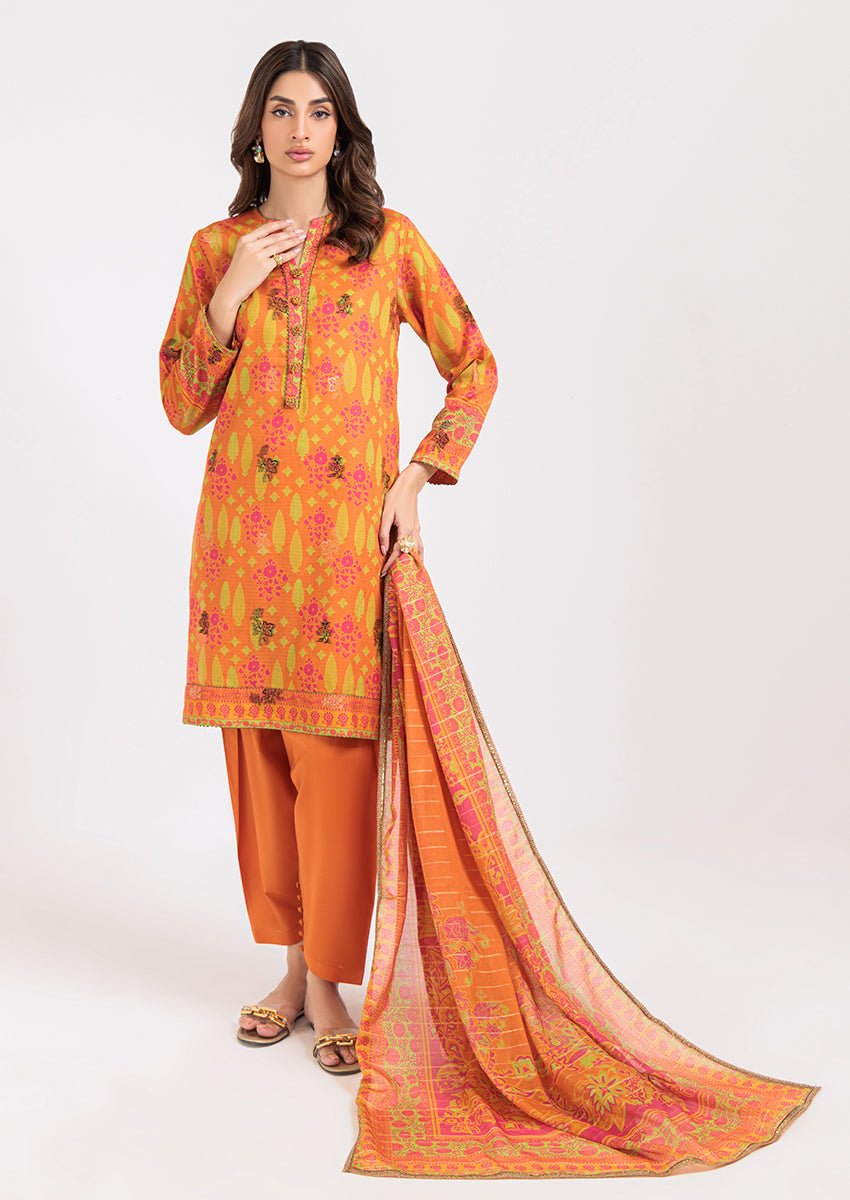 Orange-Jacquard-3 Piece (WP3PPSS25ZA4)