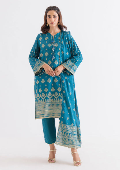 Teal-Jacquard-3 Piece (WPS25JD3007)
