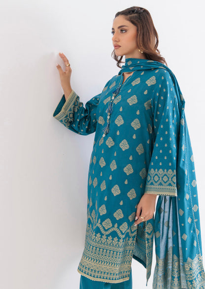 Teal-Jacquard-3 Piece (WPS25JD3007)