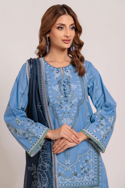 BLUE-KHADDAR-3 PIECE (WS2243P39)