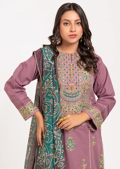 TEA-PINK-KHADDAR-3 PIECE (WS2243P46)
