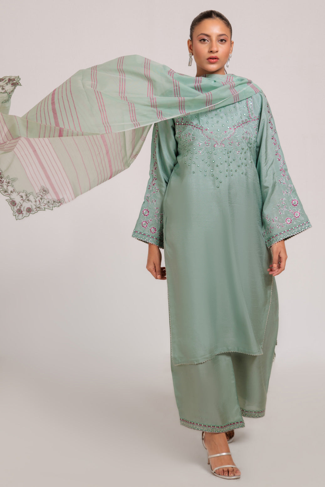 S-GREEN-SILK-3 PIECE (WS5243P07)