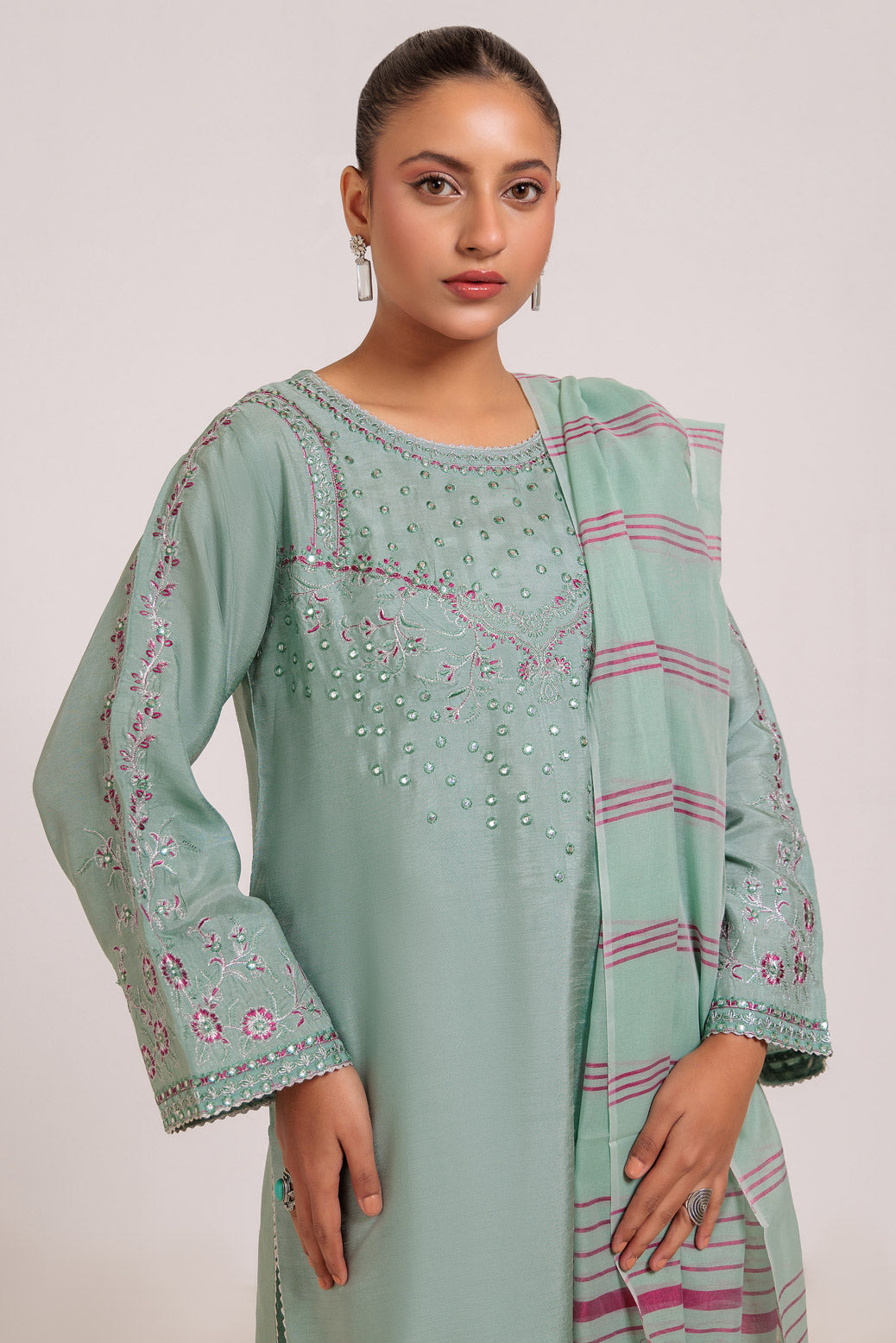 S-GREEN-SILK-3 PIECE (WS5243P07)